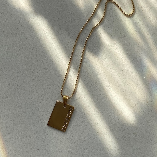 Breathe Gold Necklace